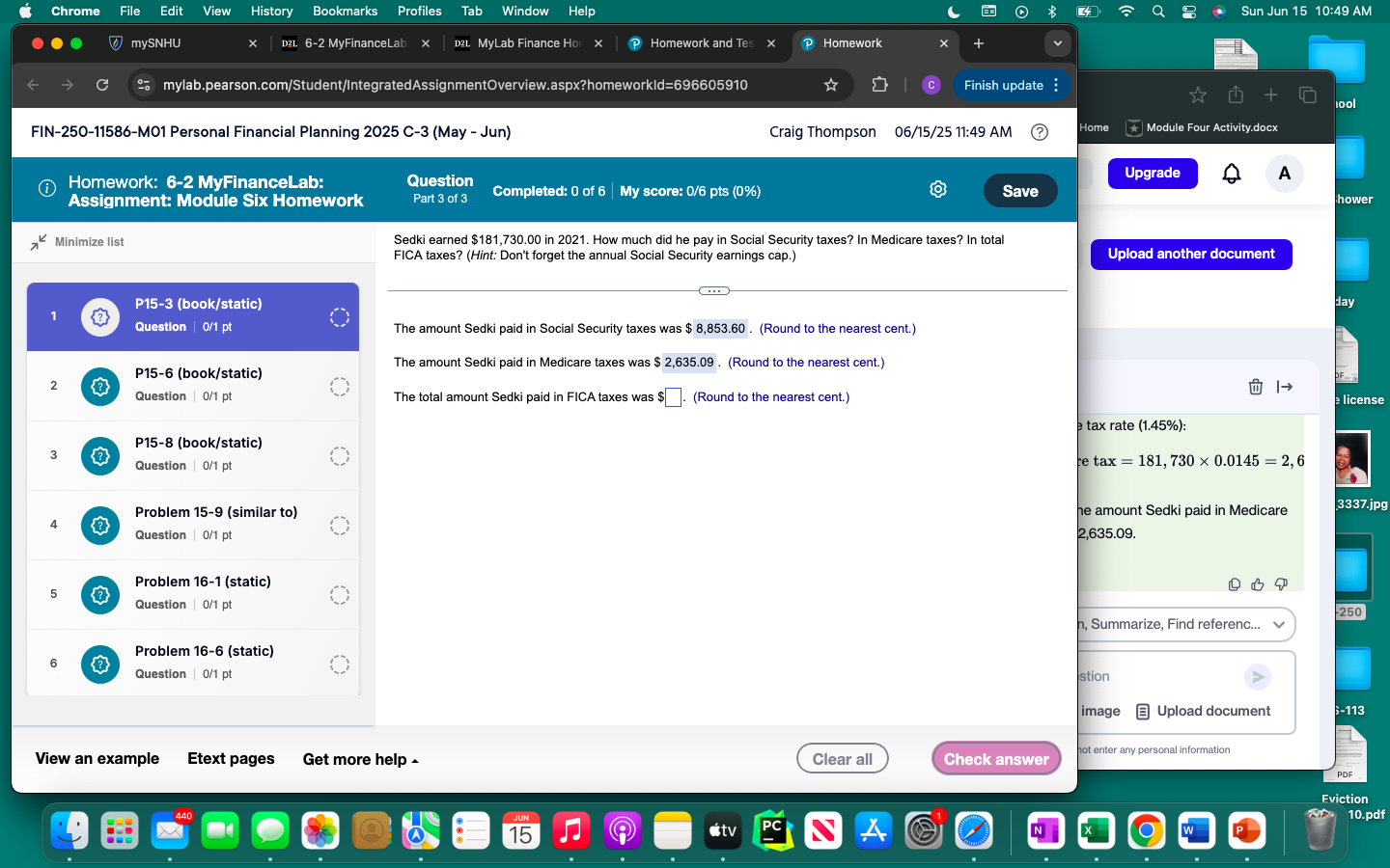 answer it Chrome File Edit View History Bookmarks