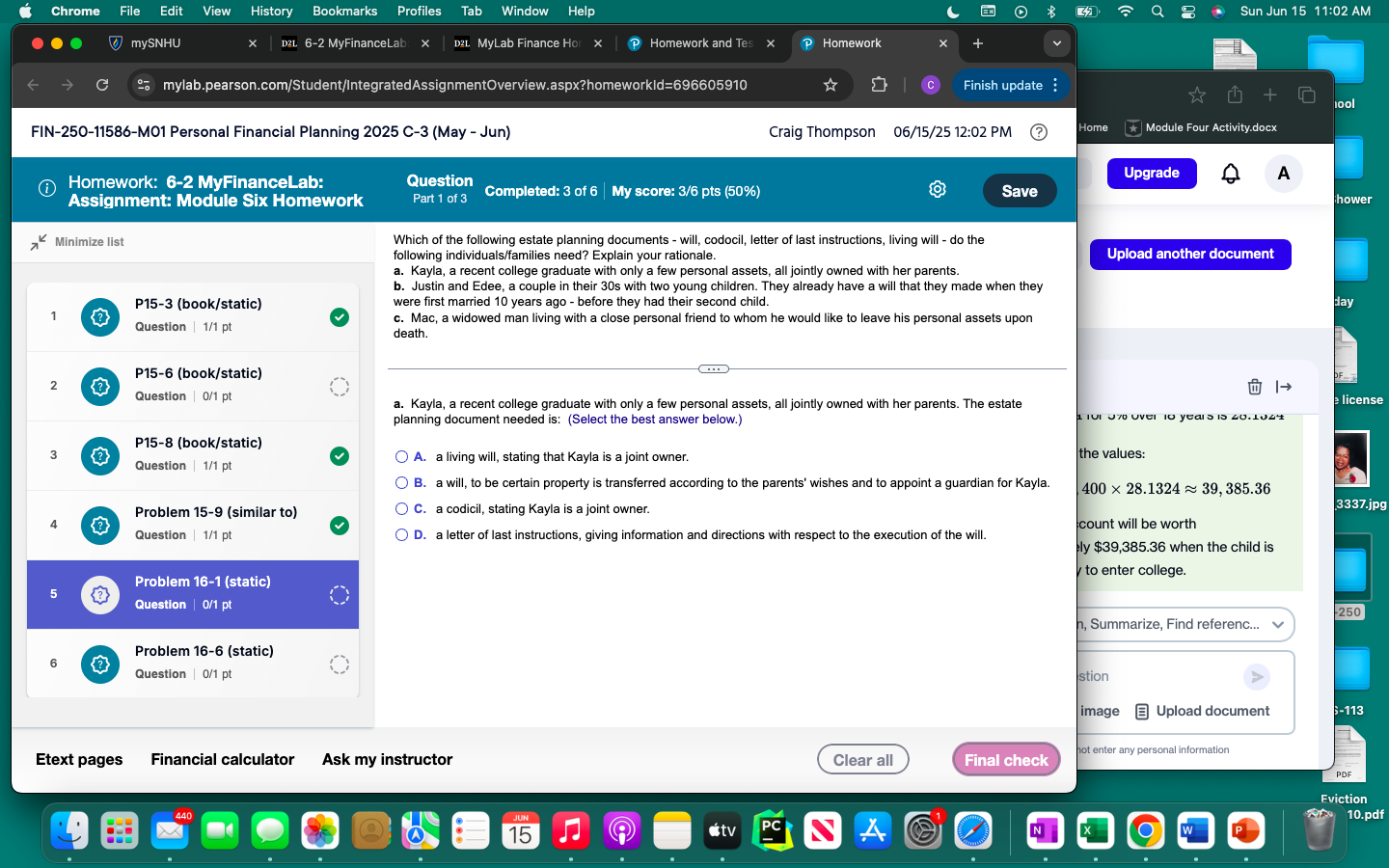answer it Chrome File Edit View History Bookmarks