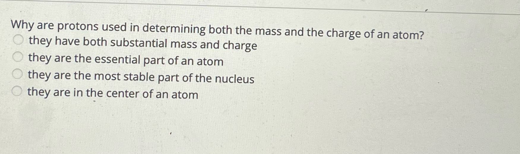 Why are protons used in determining both the mass