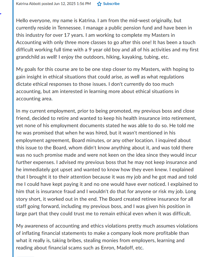 For your response posts, address the following: