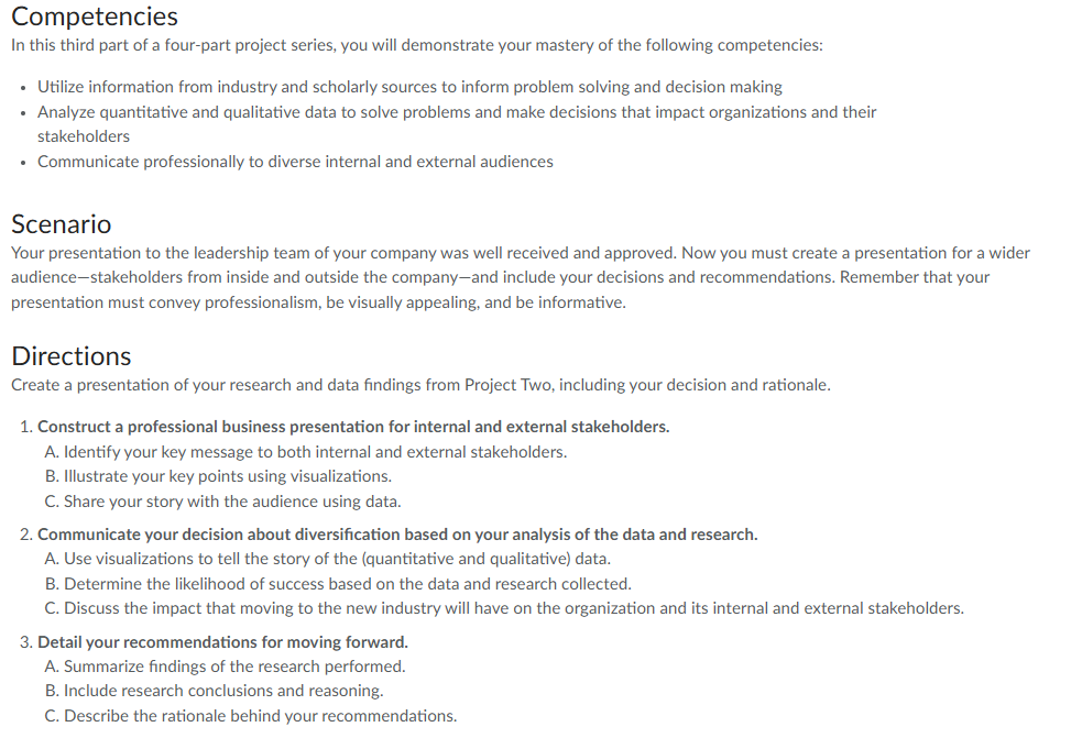 Help me do this. Competencies In this third part