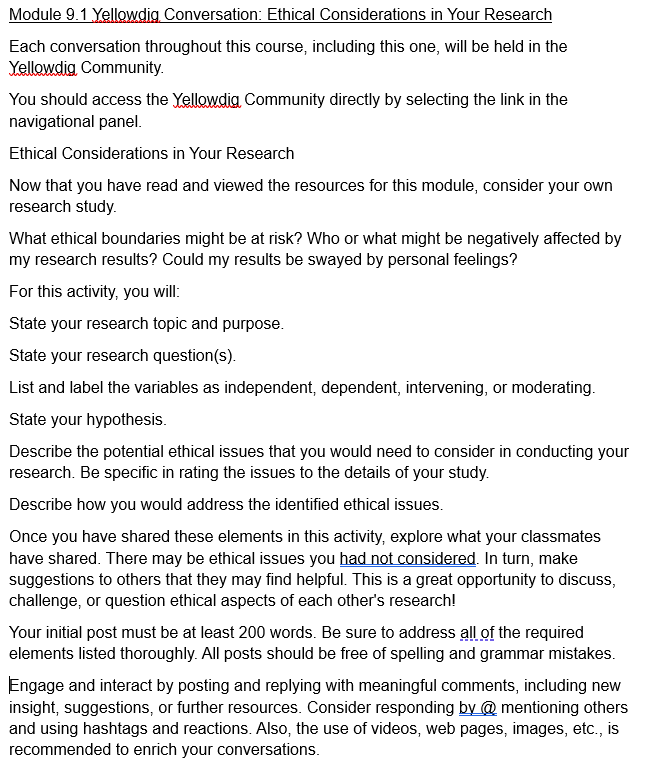 now please help me with 9.1 assignment: you can