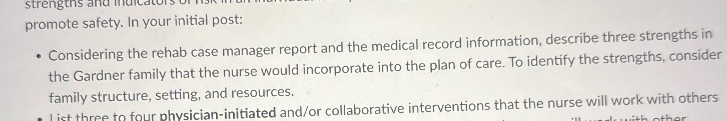 strengths and indicator promote safety. In your