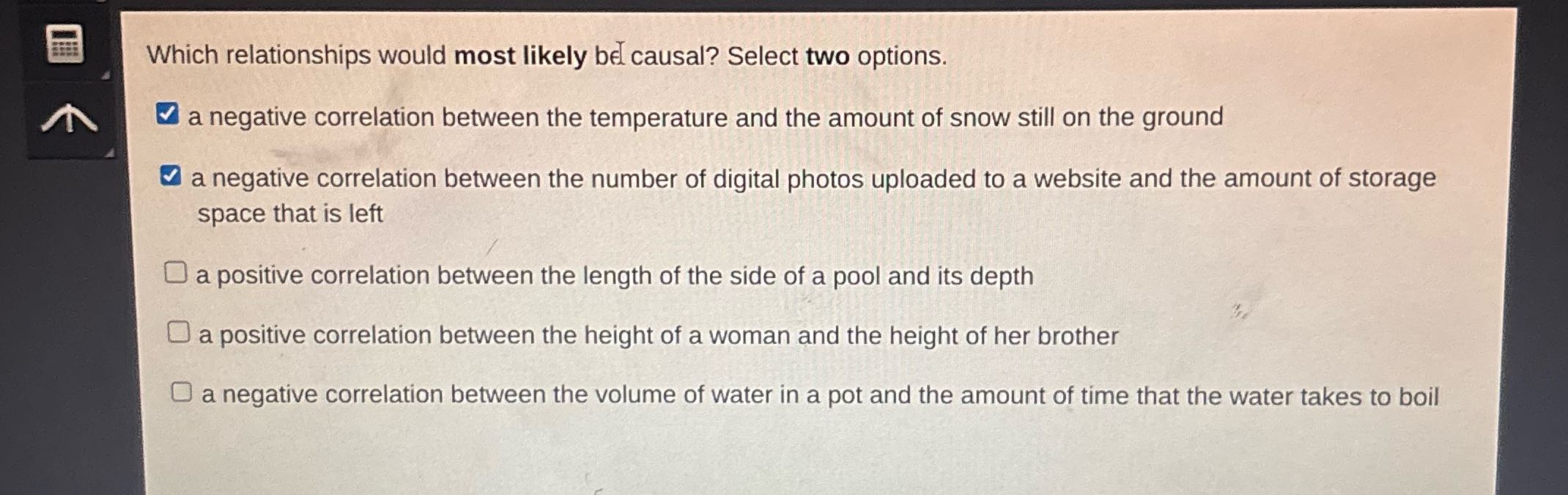 Which relationships would most likely bed causal?