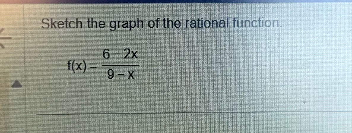 Skech the graph if rational function and discuss,