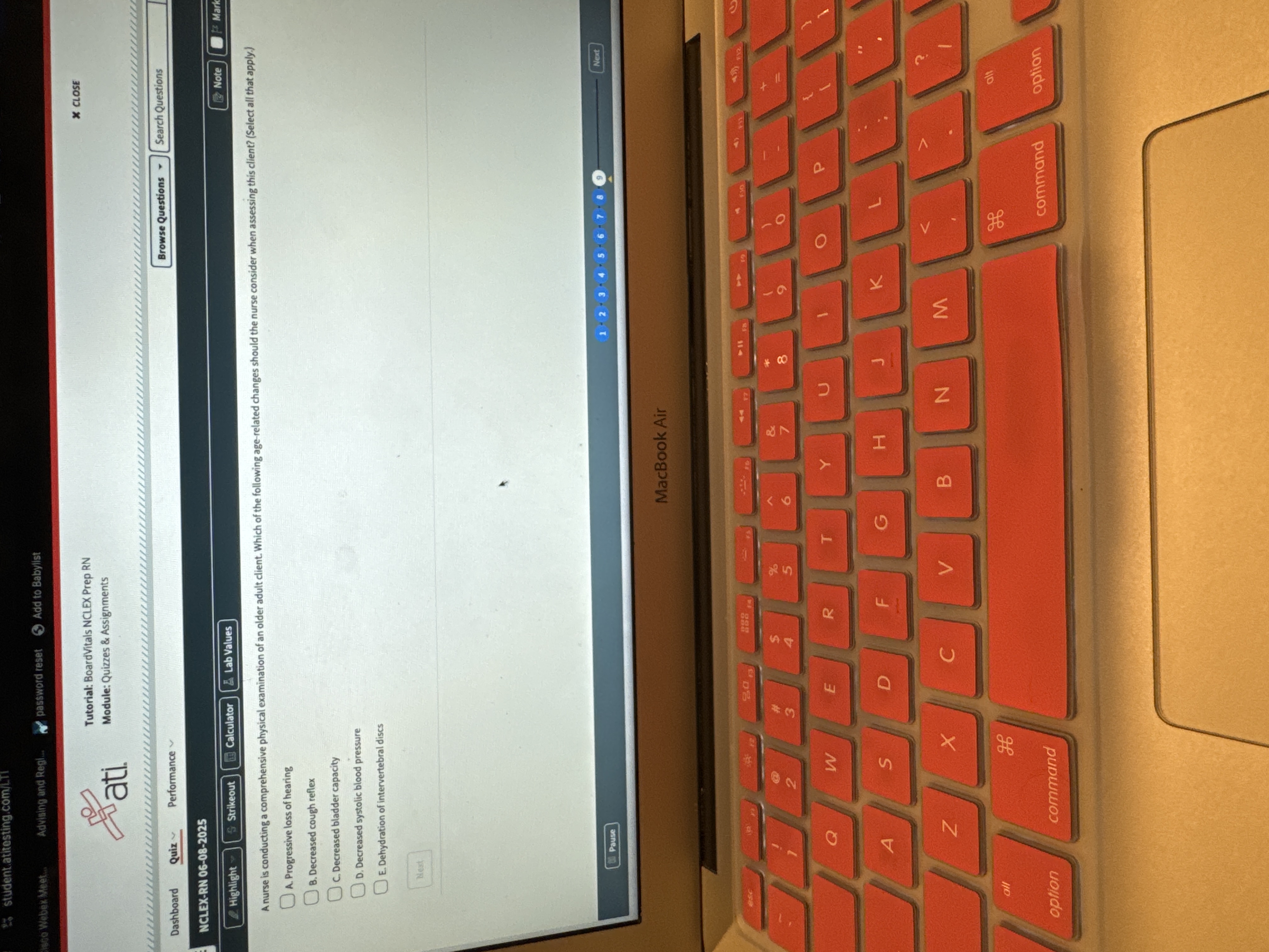 . $3 student.atitesting.com/LT sco Webex Meet..