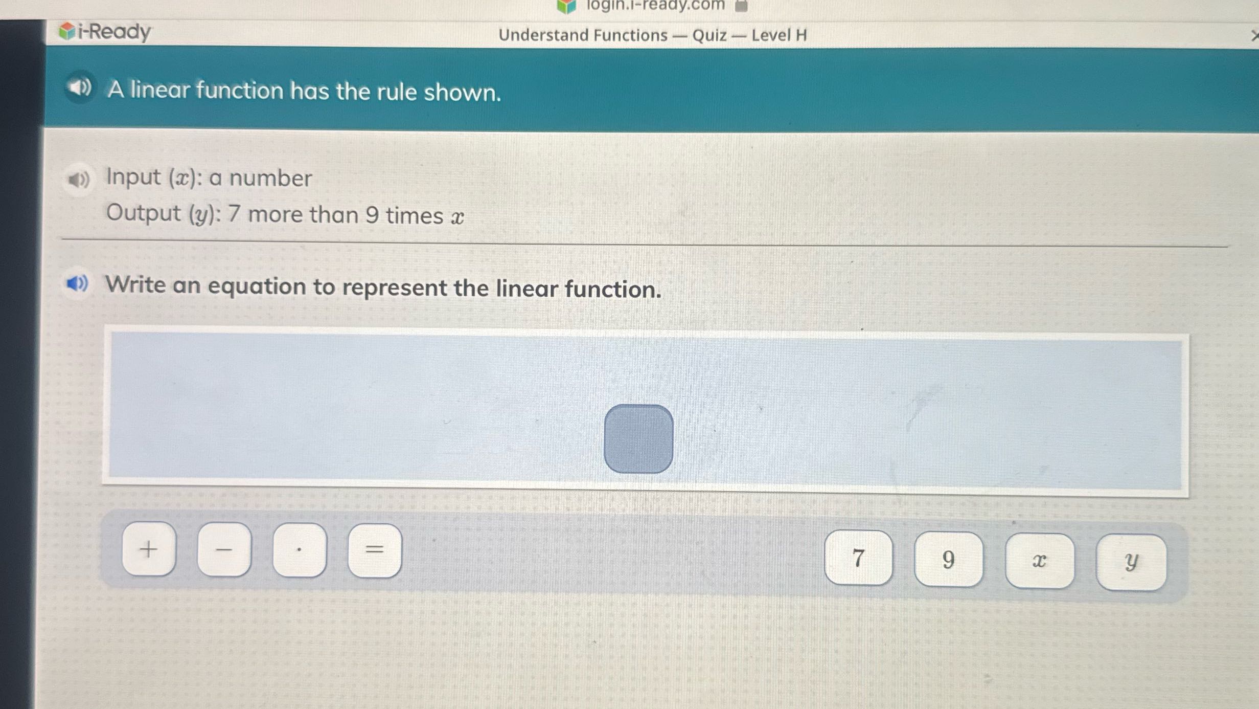 login.I-ready.com Fi-Ready Understand Functions -