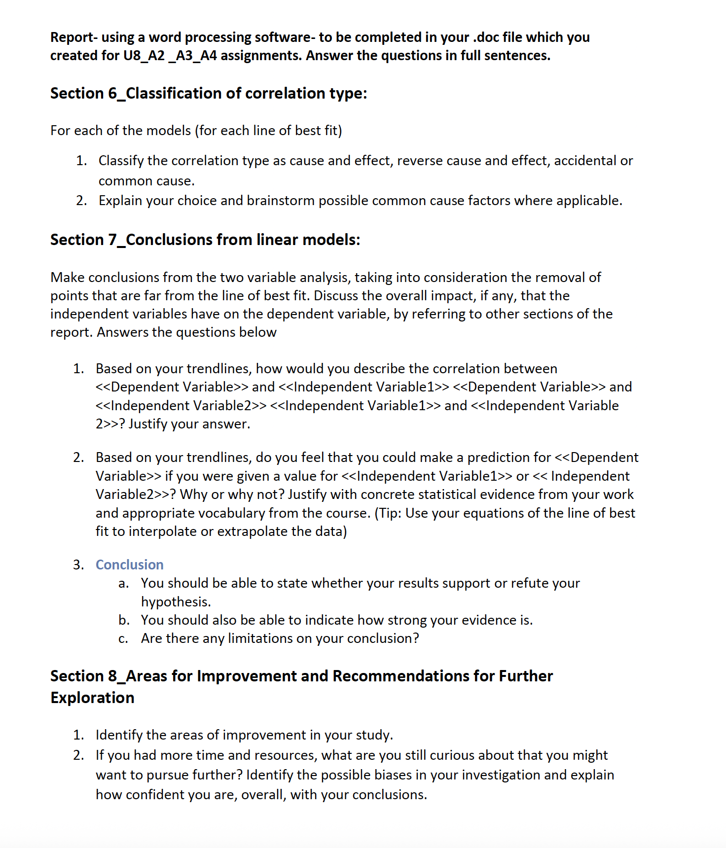 Report- using a word processing software- to be