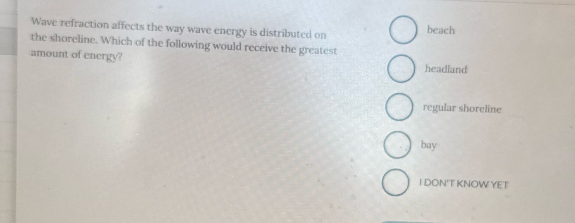 ? beach Wave refraction affects the way wave