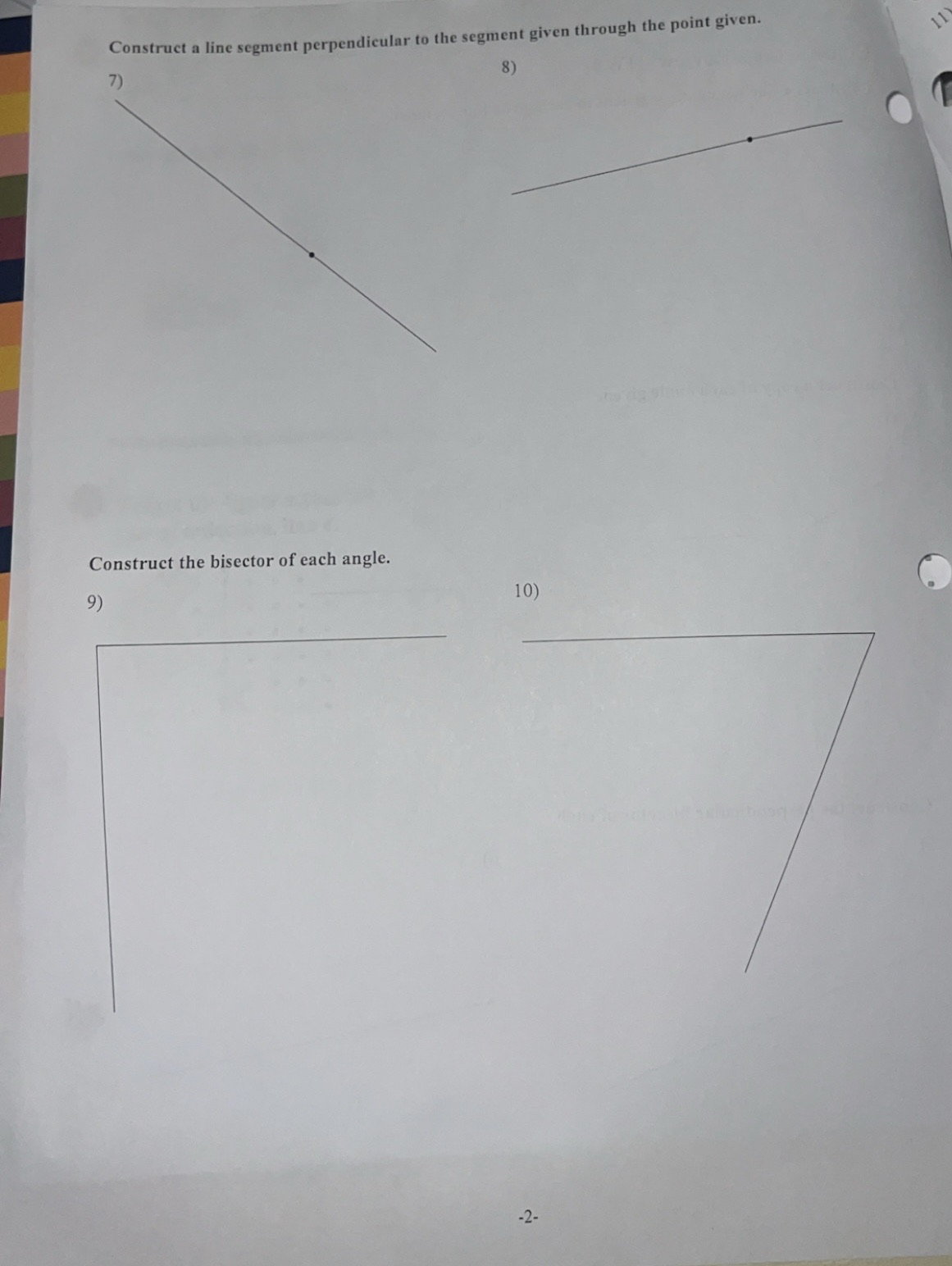 Answer this please Construct a line segment