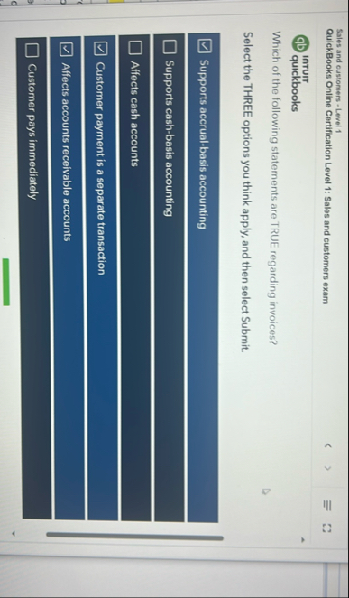 Sales and customers - Level 1 QuickBooks Online