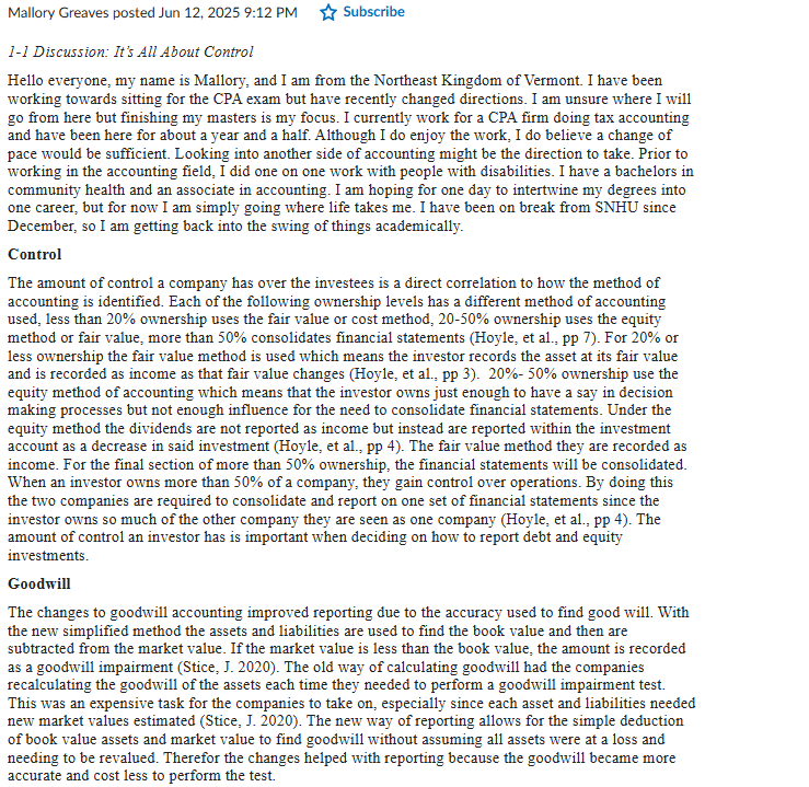 For your response posts, address the following: