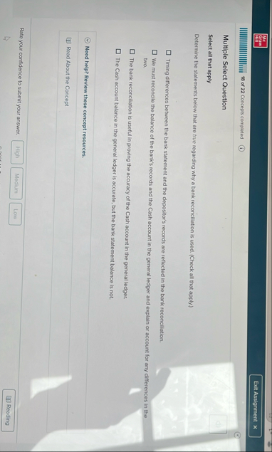 Be Crow 1 8 of 2 2 Concepts completed Multiple