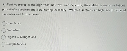 A client operates in the high - tech industry.
