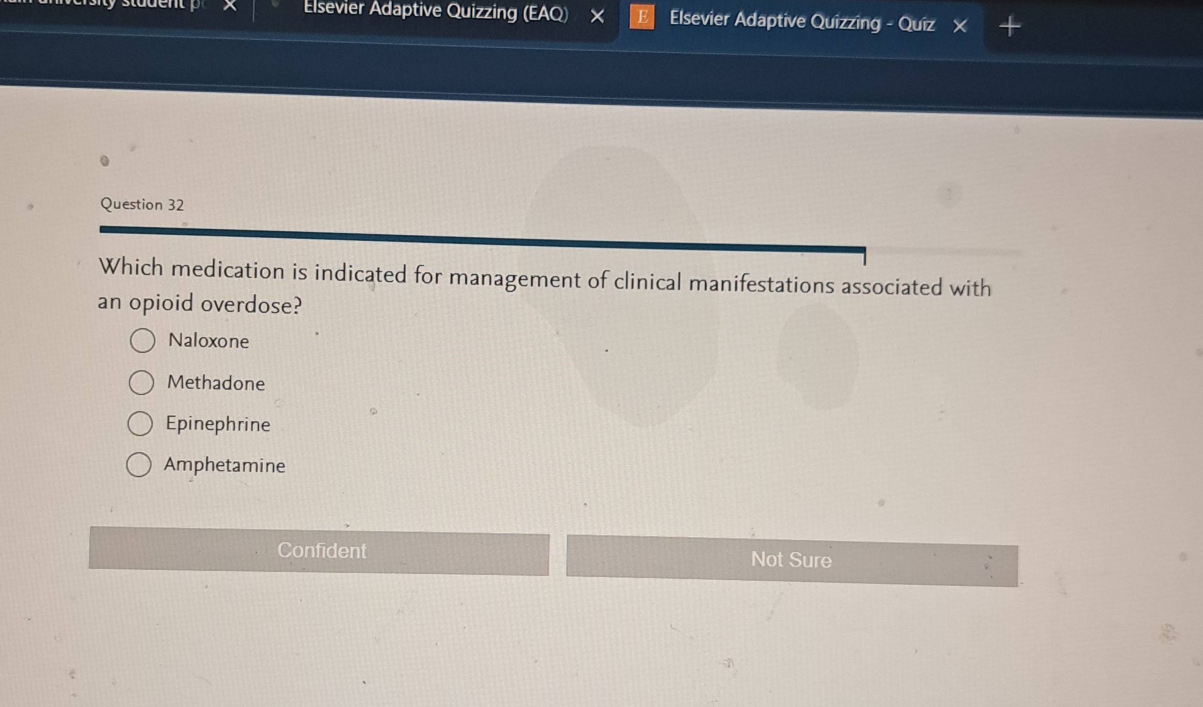 Elsevier Adaptive Quizzing (EAQ) X E Elsevier