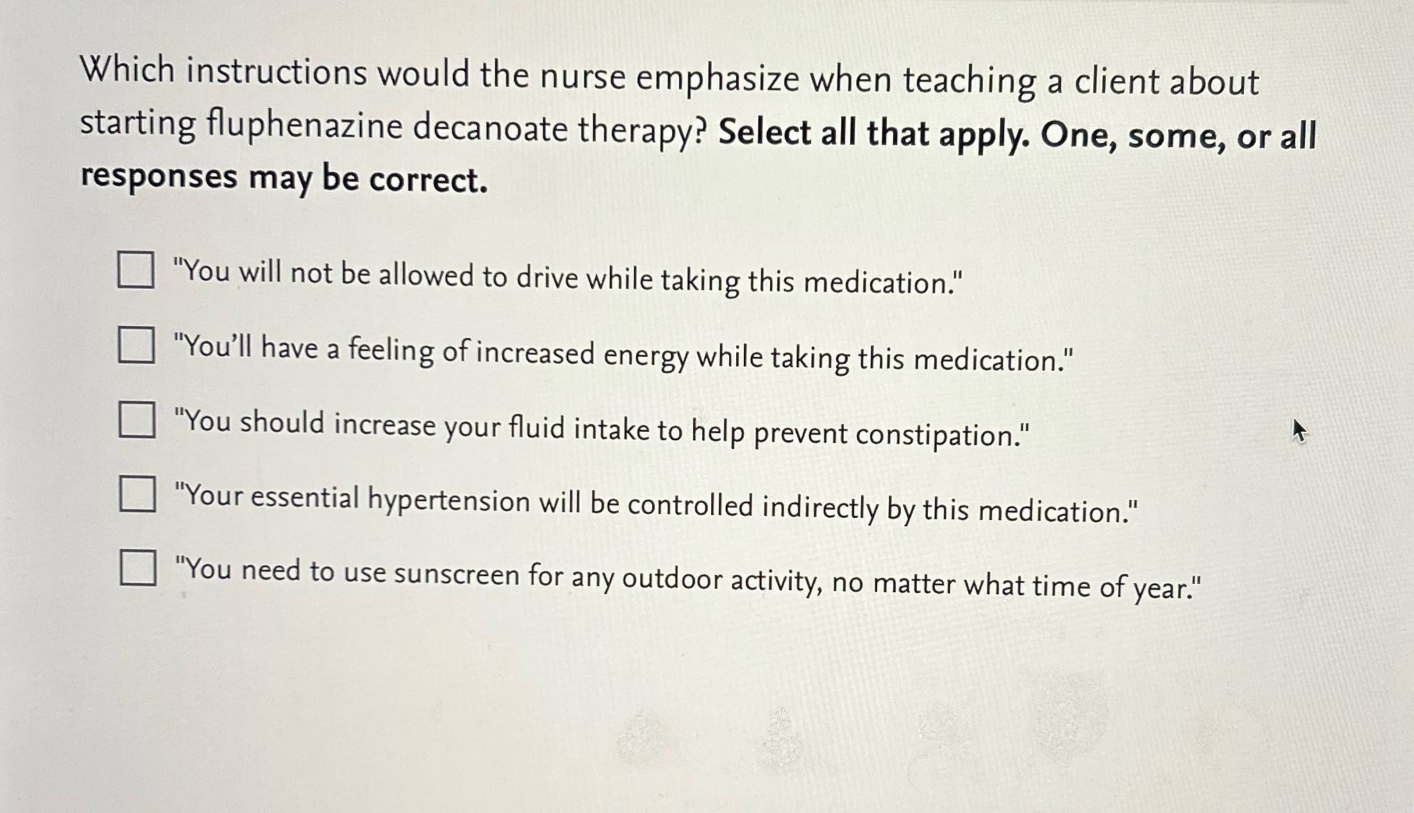 Which instructions would the nurse emphasize when