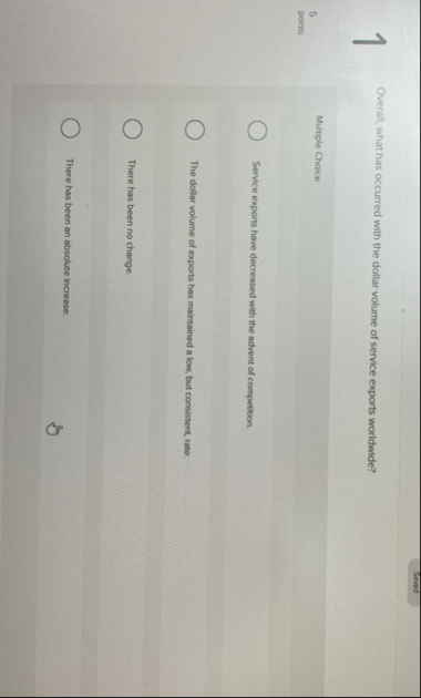 Stived 1 Overall, what has occurred with the