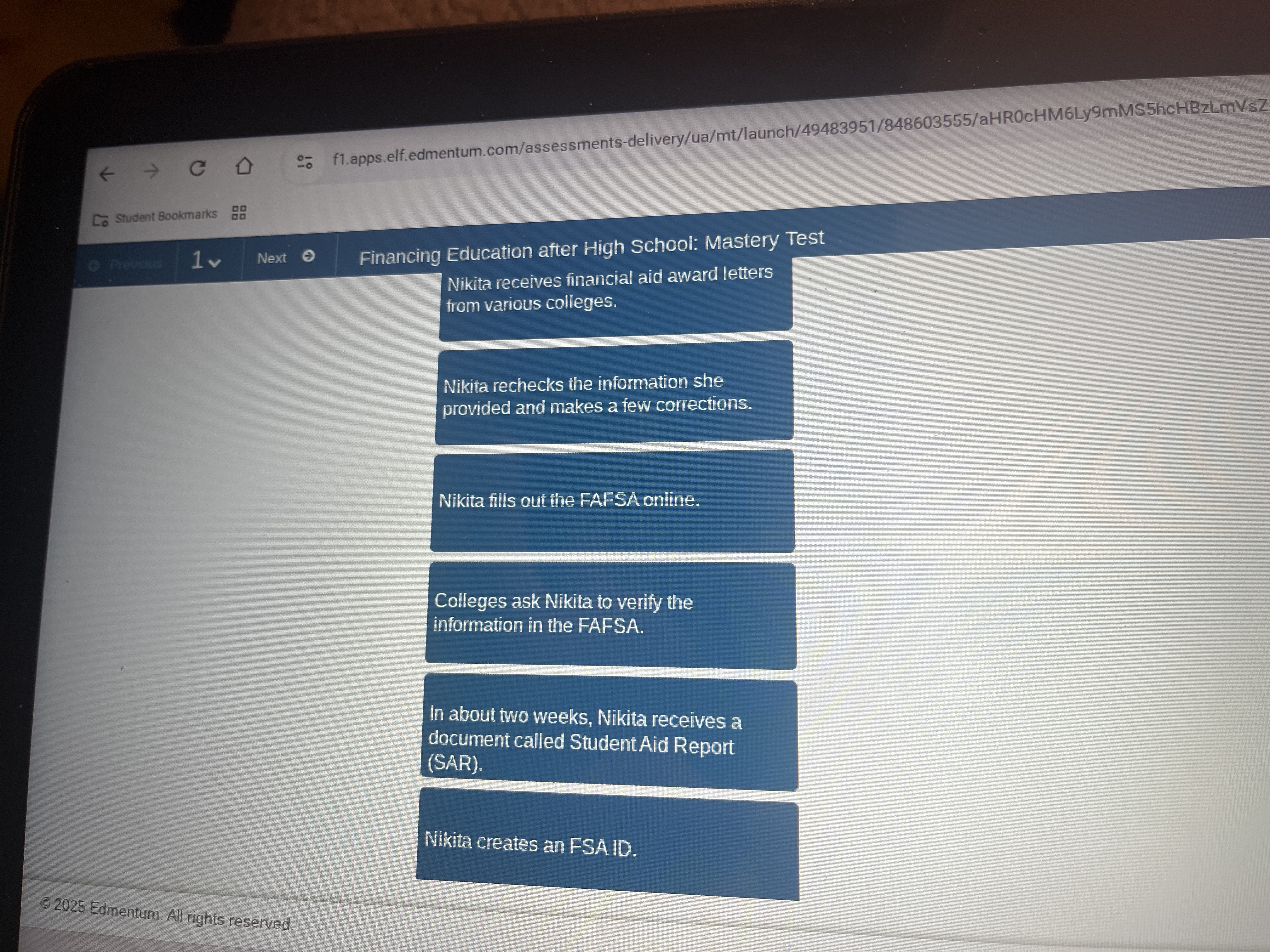 Can you put these in the write order 6