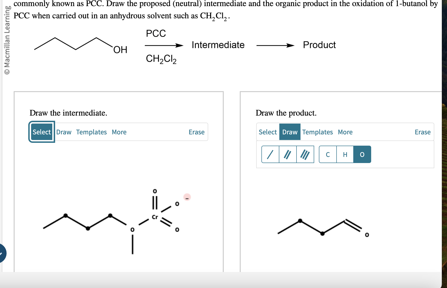 is the intermediate and product correct? commonly