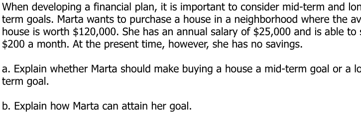 write me a paragraph When developing a financial