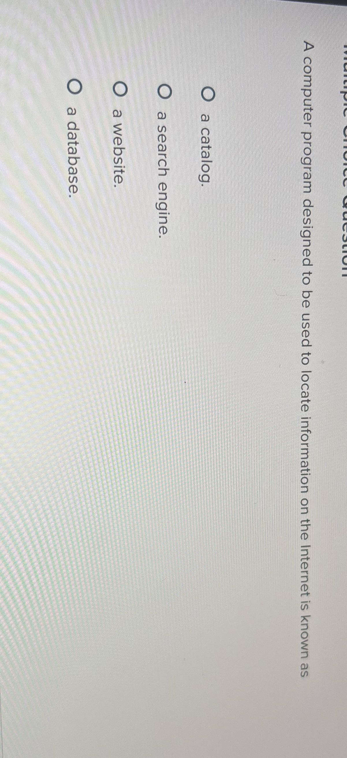 A computer program designed to be used to locate