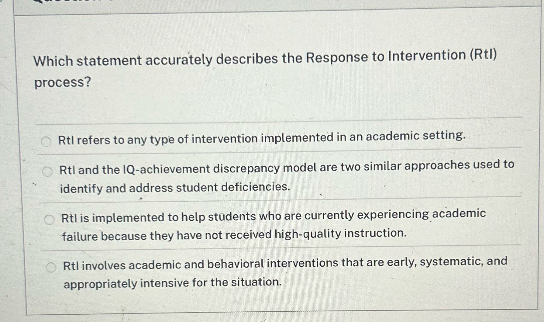 Which statement accurately describes the Response