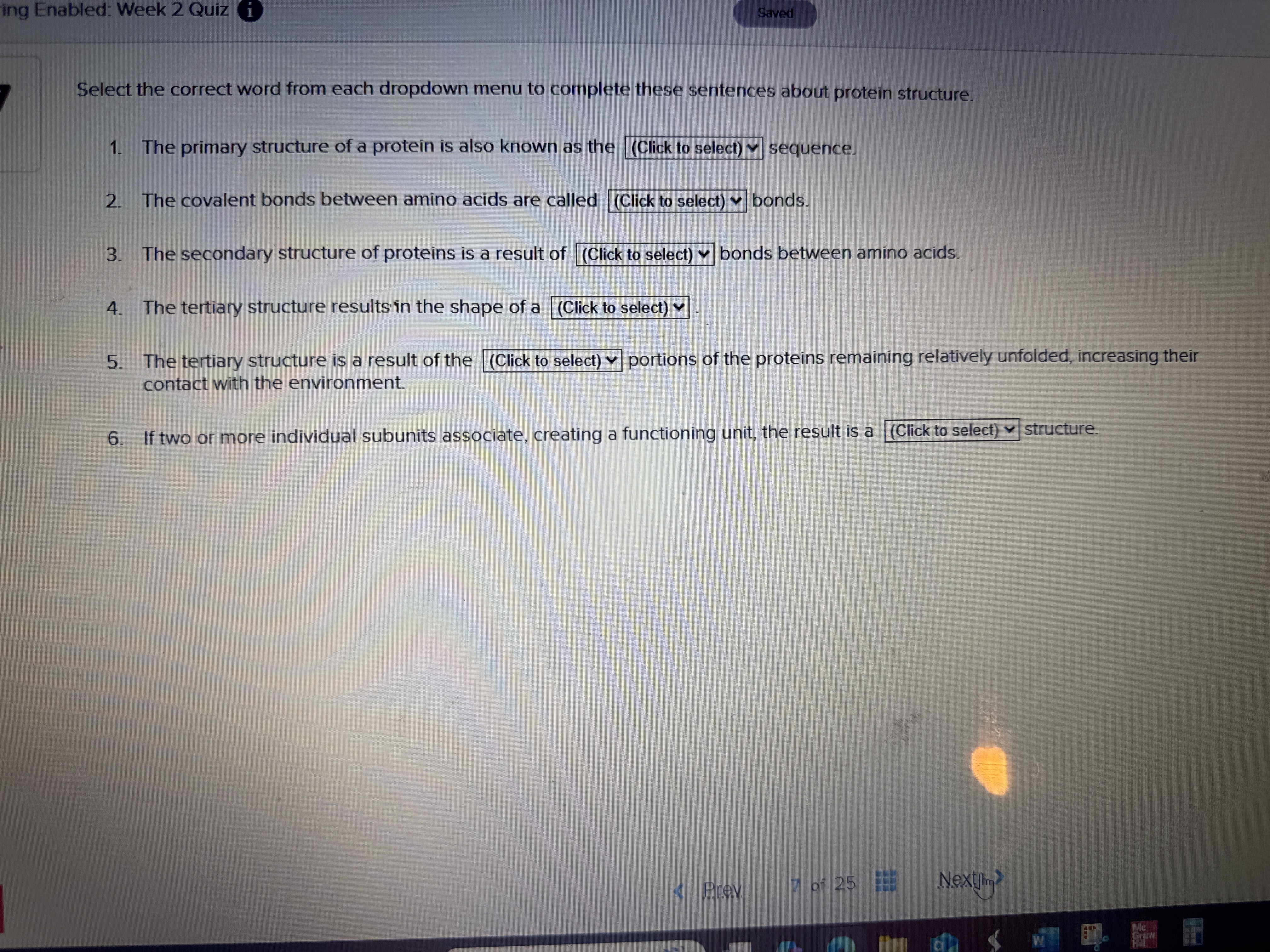 Fill in the blank ing Enabled: Week 2 Quiz i