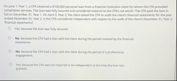 On June 1 , Year 1 , a CPA obtained a $ 1 0 0 , 0