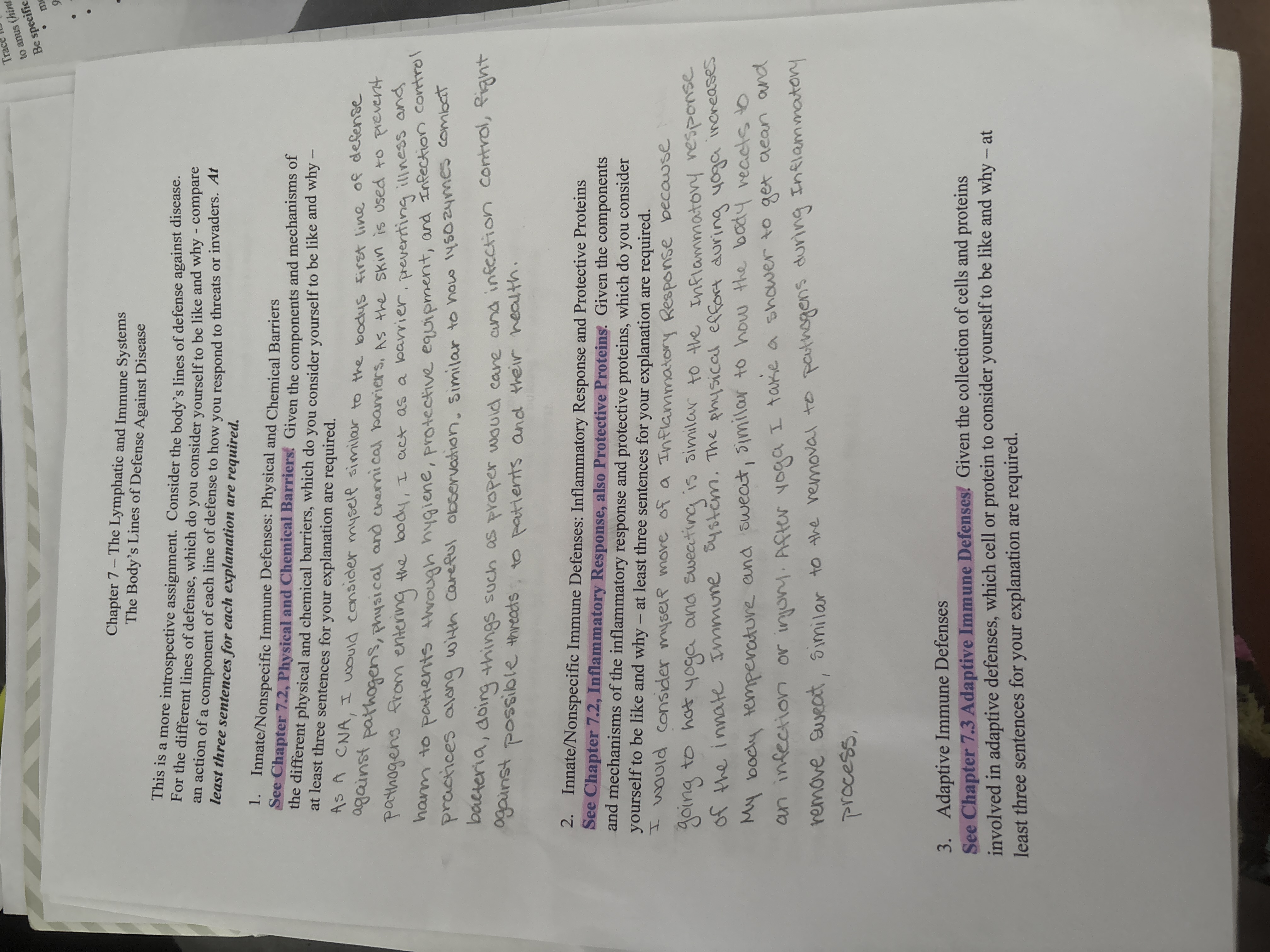 Answer question 3 as if you considered yourself