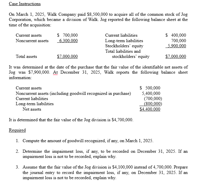 Case Instructions On March 1 , 2 0 2 5 , Walk