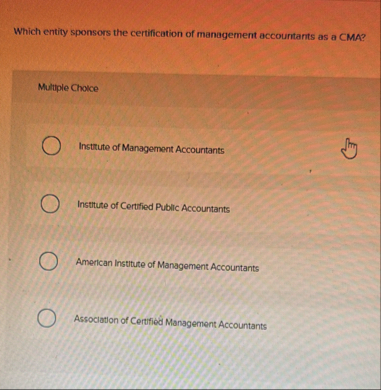 Which entity sponsors the certification of