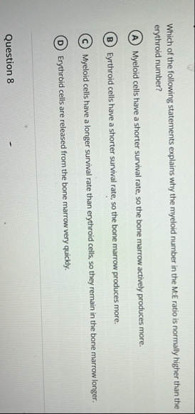 Which of the following statements explains why