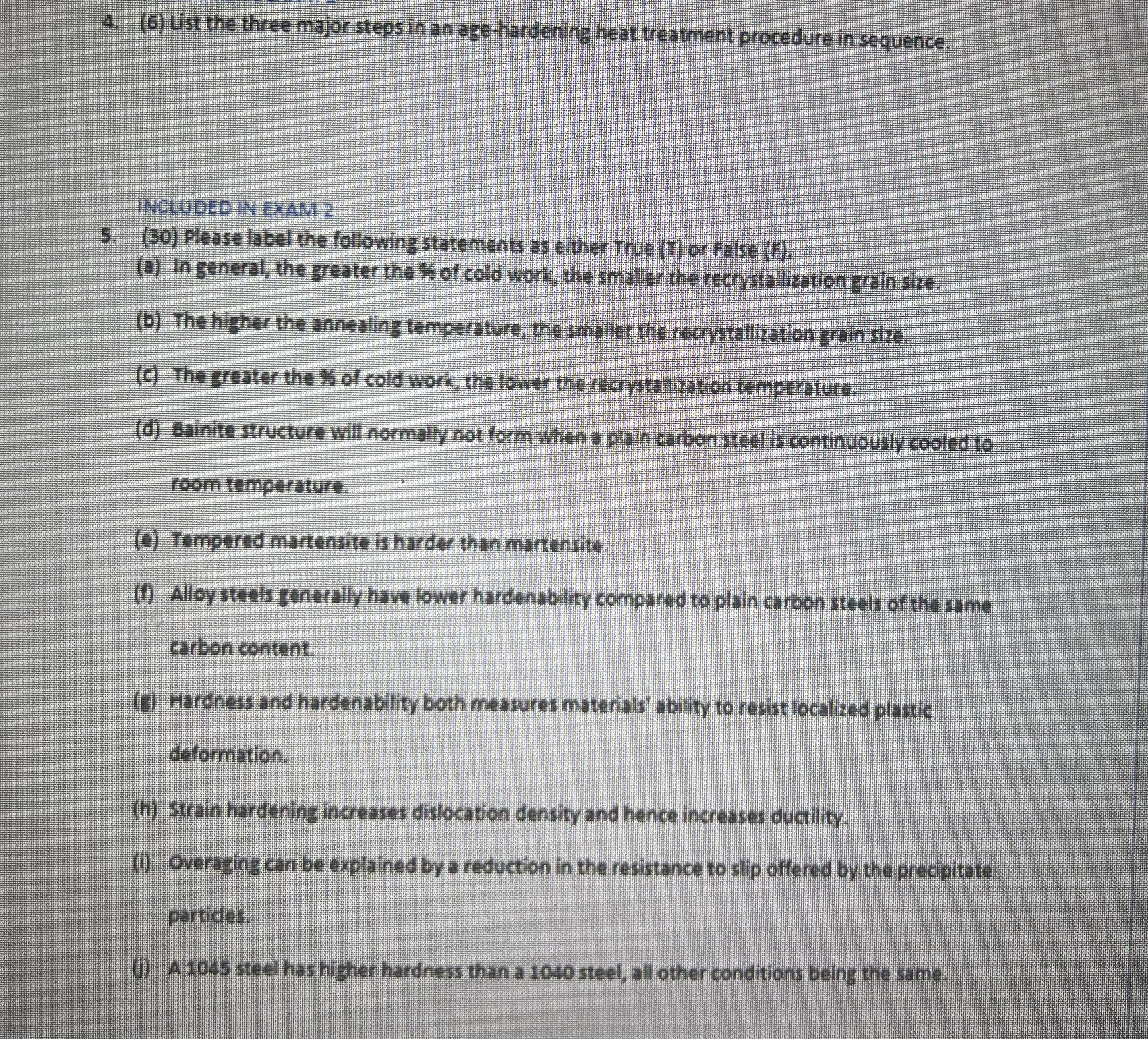 Please help me answer these questions for my test