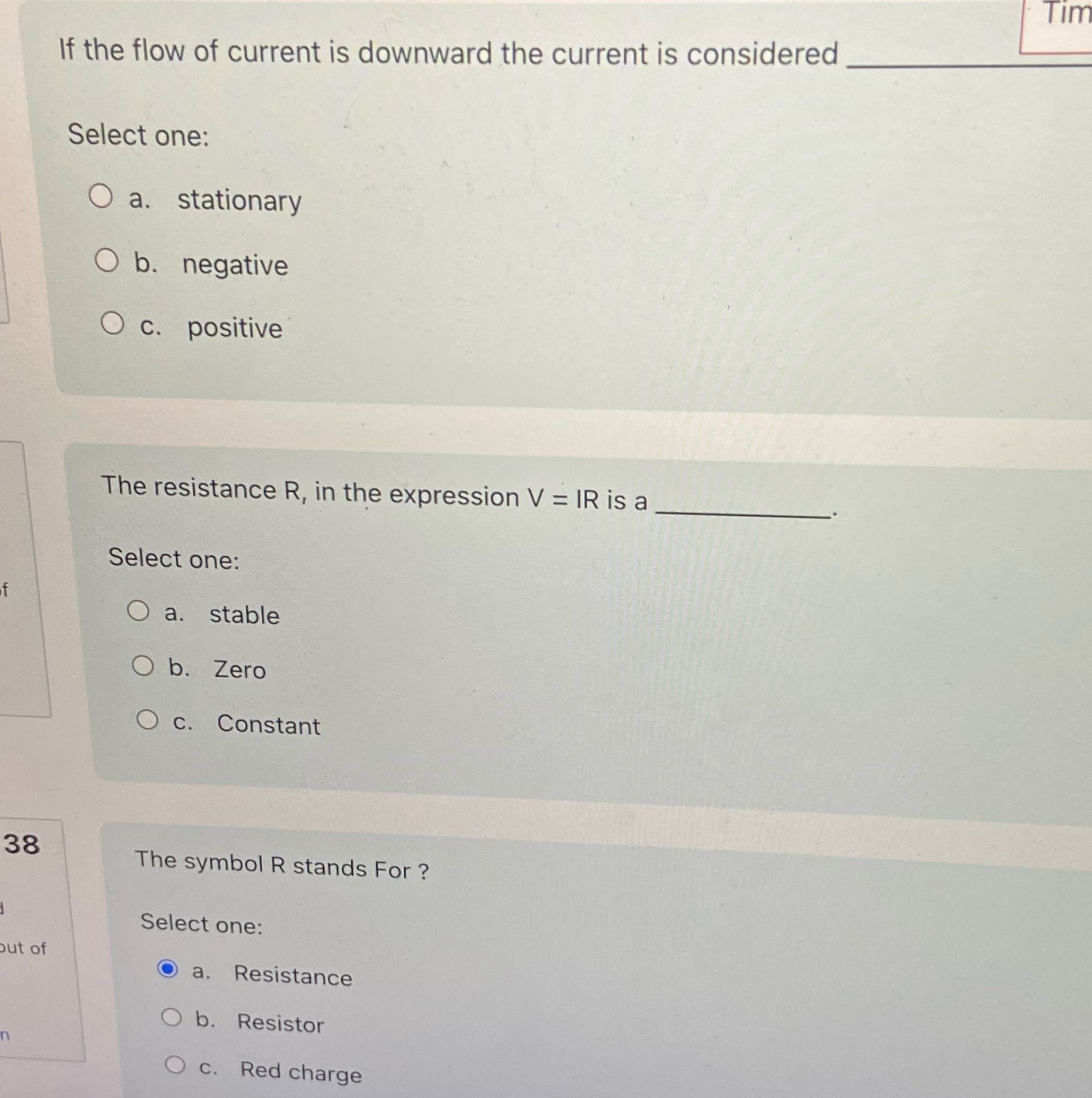Tim If the flow of current is downward the
