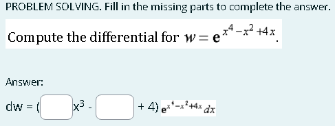 What are the answer on the 2 blanks? PROBLEM