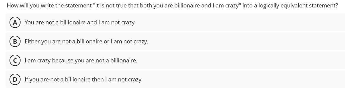 answer How will you write the statement "It is