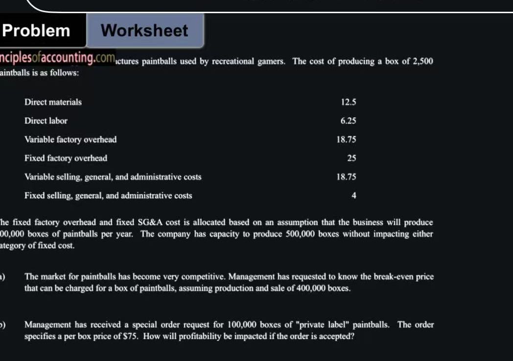 1 Problem Worksheet ciplesofaccounting.comictures