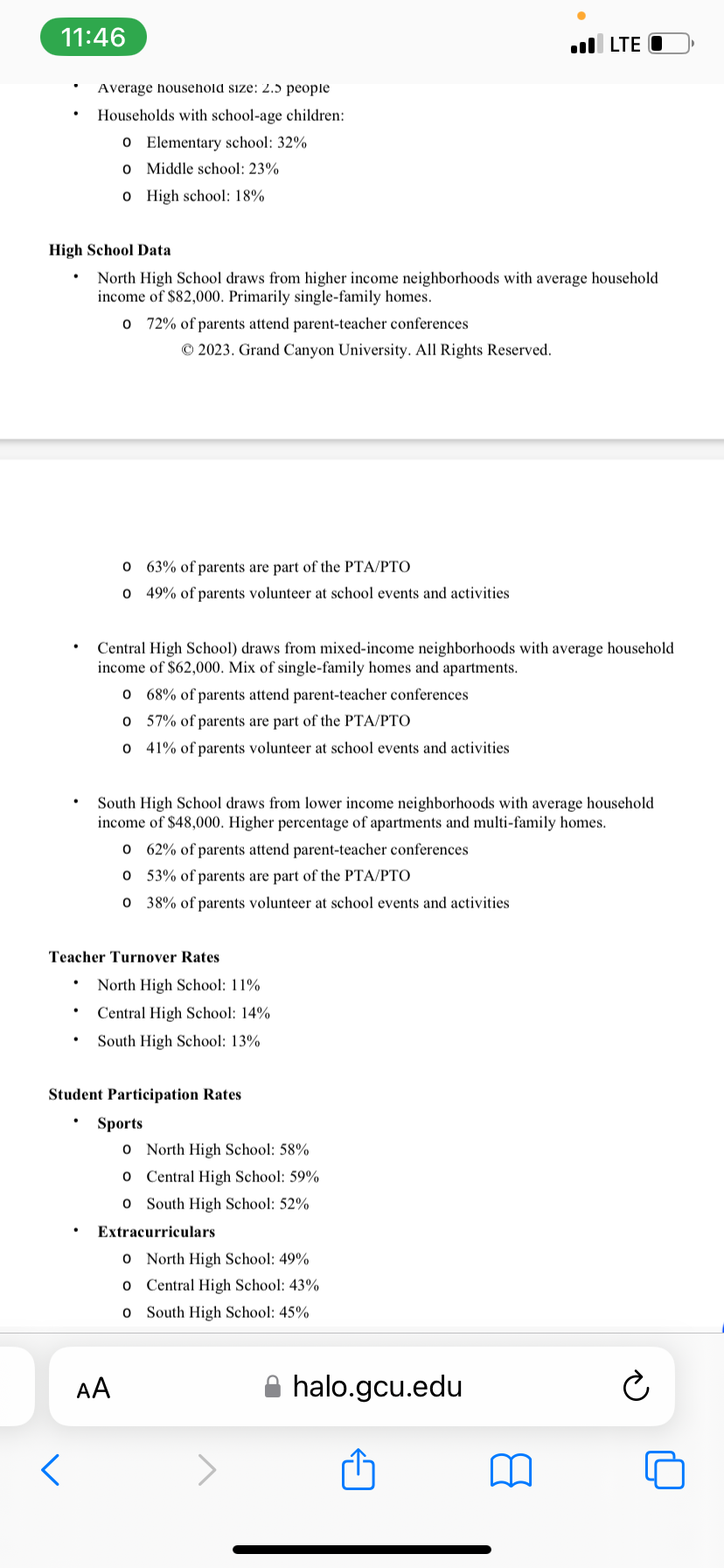 Using information and data from the "Case Study: