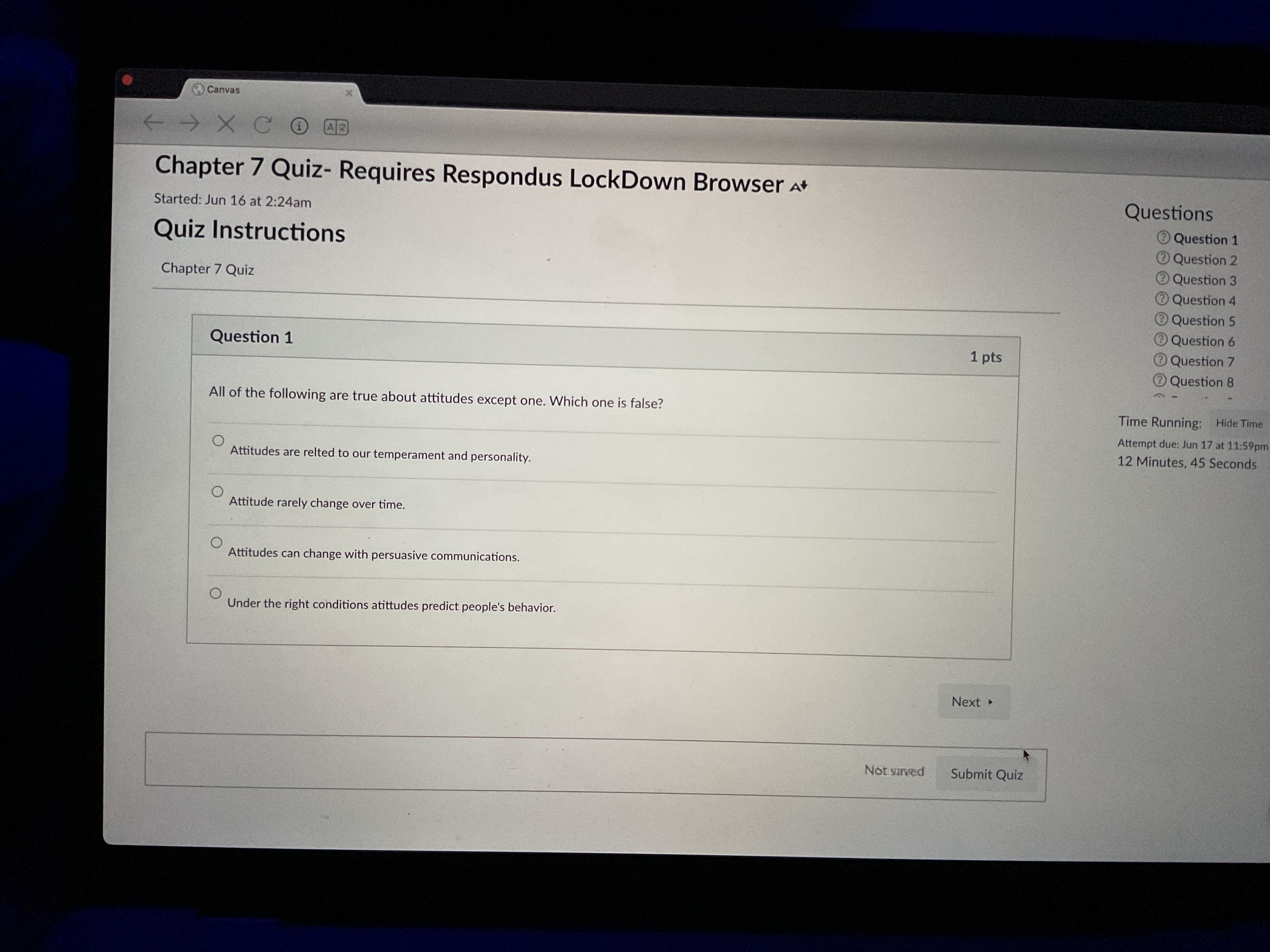 answer DOLL C@ Chapter 7 Quiz- Requires Respondus