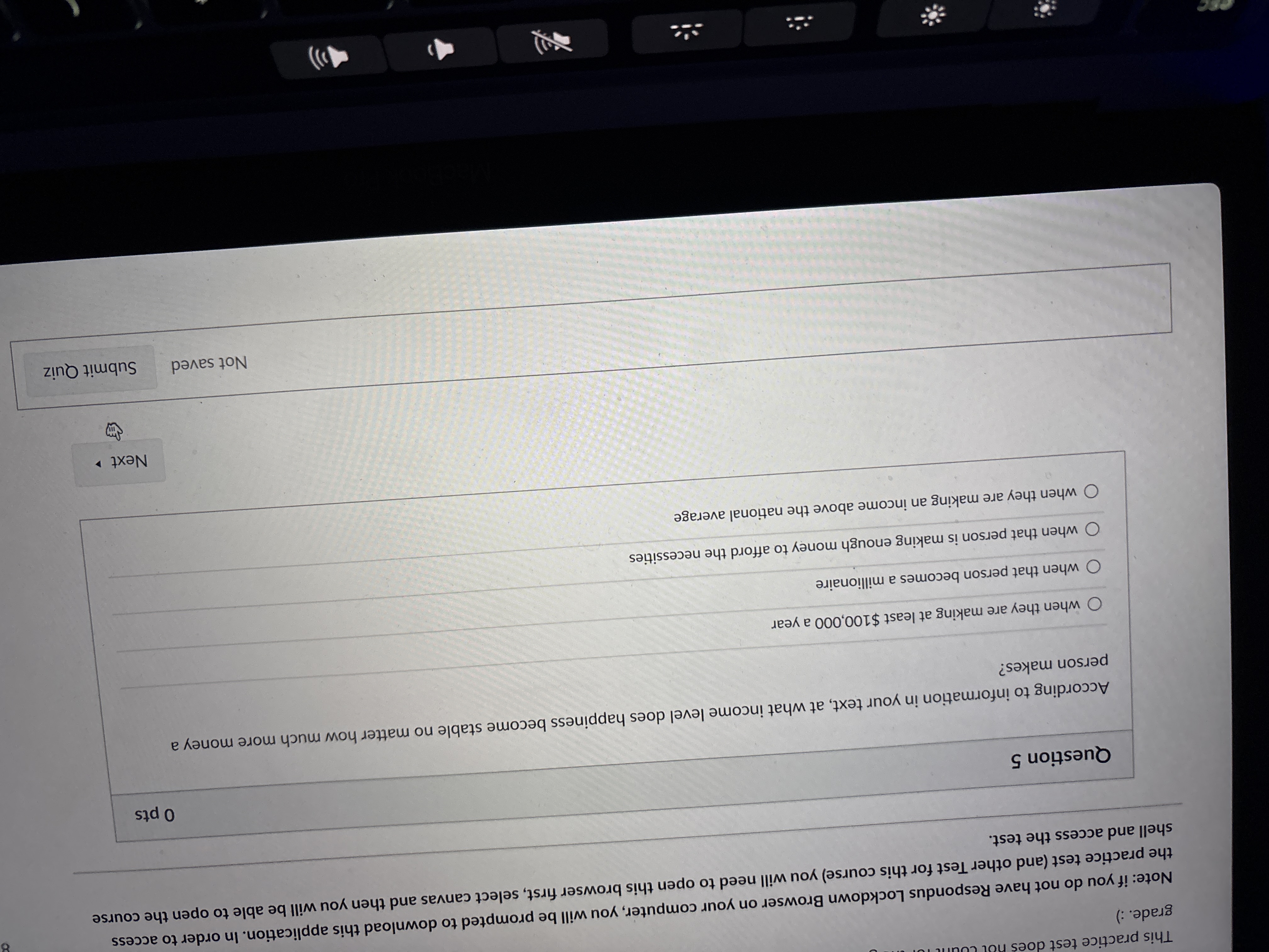 answer This practice test does grade. :) Note: if