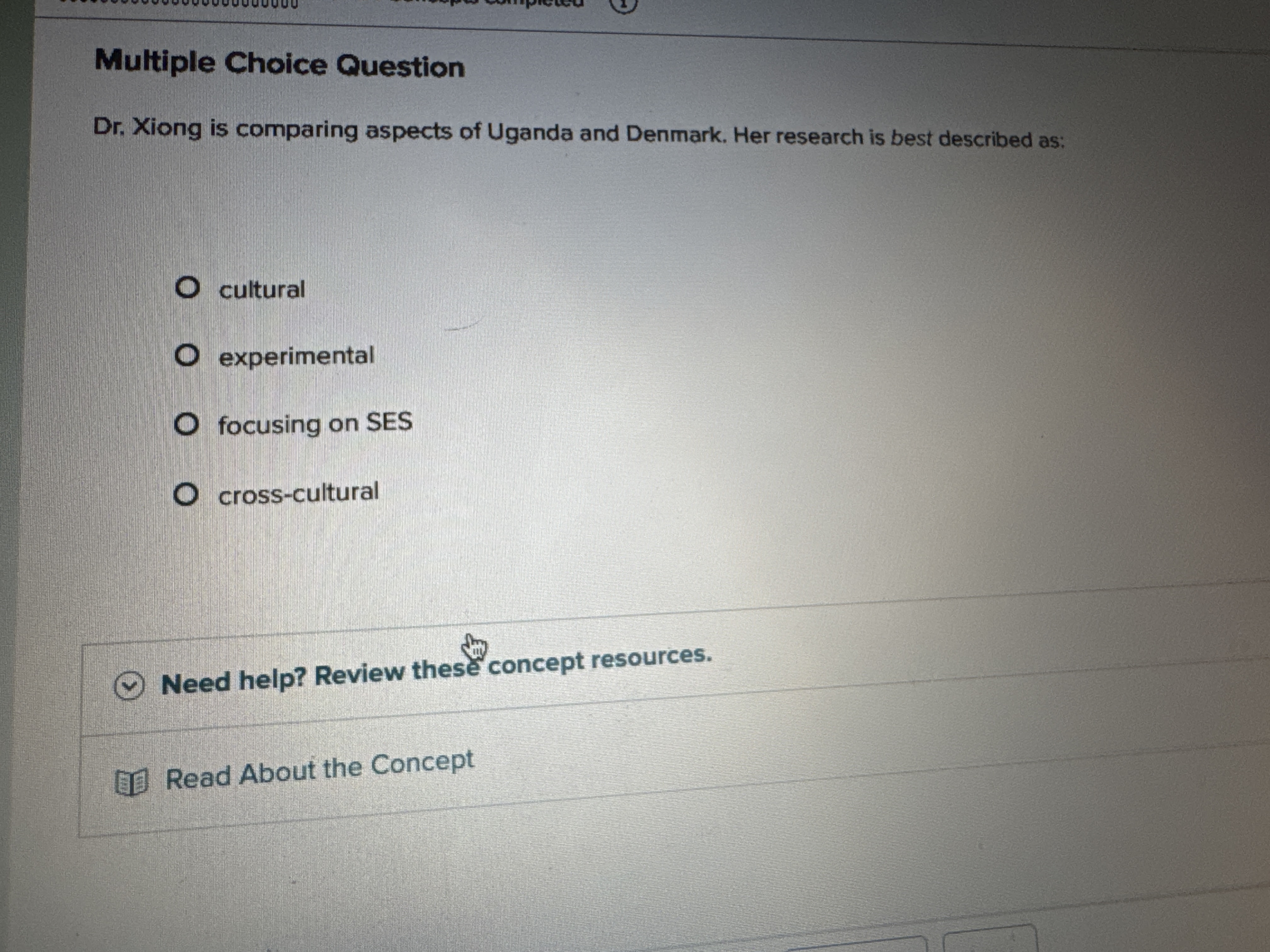 What's is the answer Multiple Choice Question Dr.