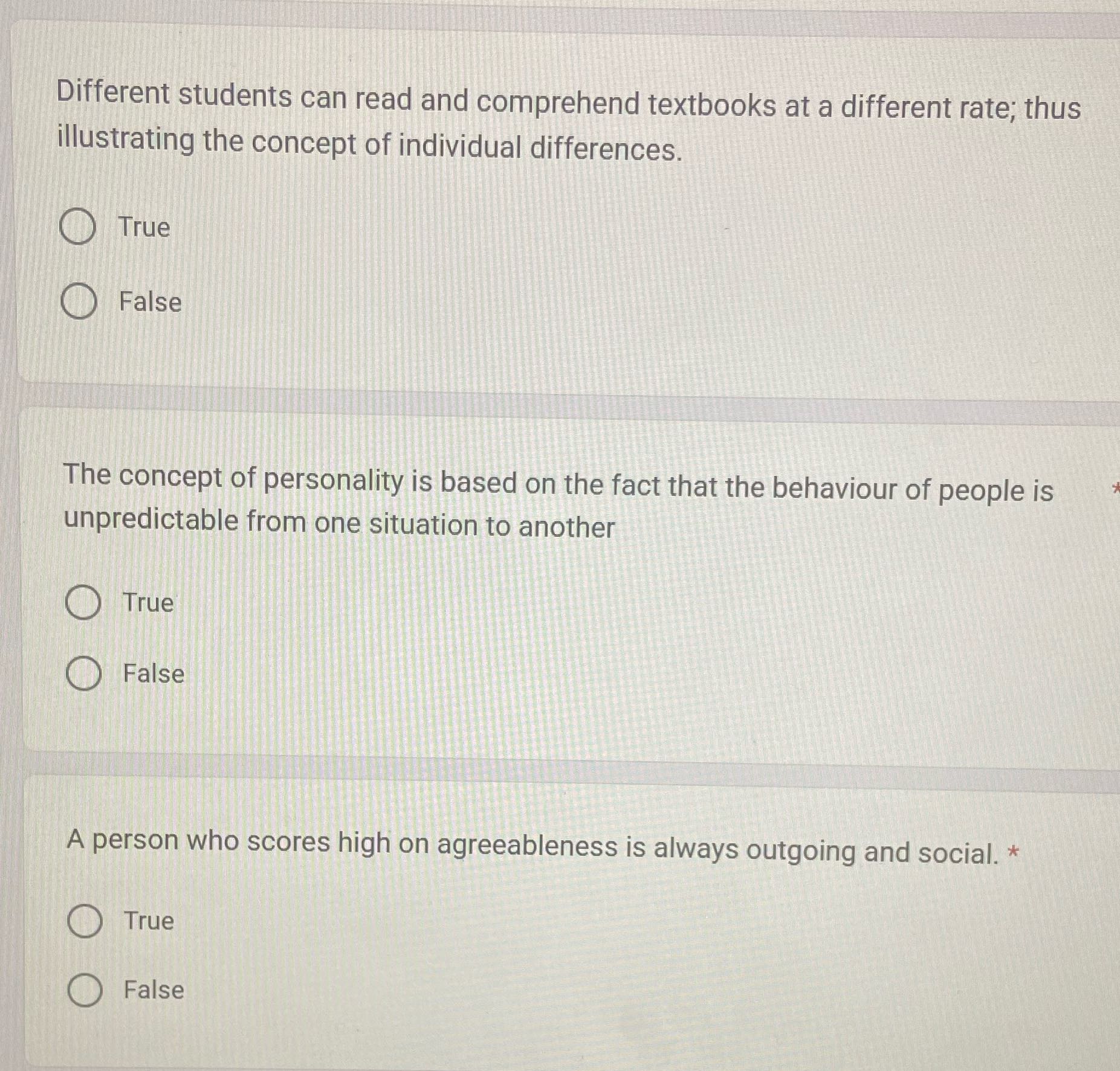 Answer Different students can read and comprehend