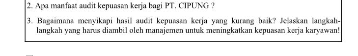 Tolong kerjain jawab tugas 3 2. Apa manfaat audit