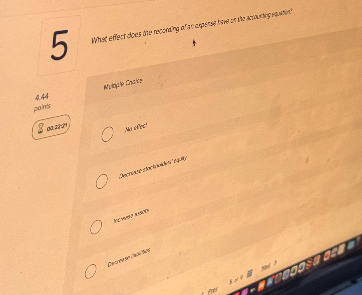 What effect does the recording of an expense have