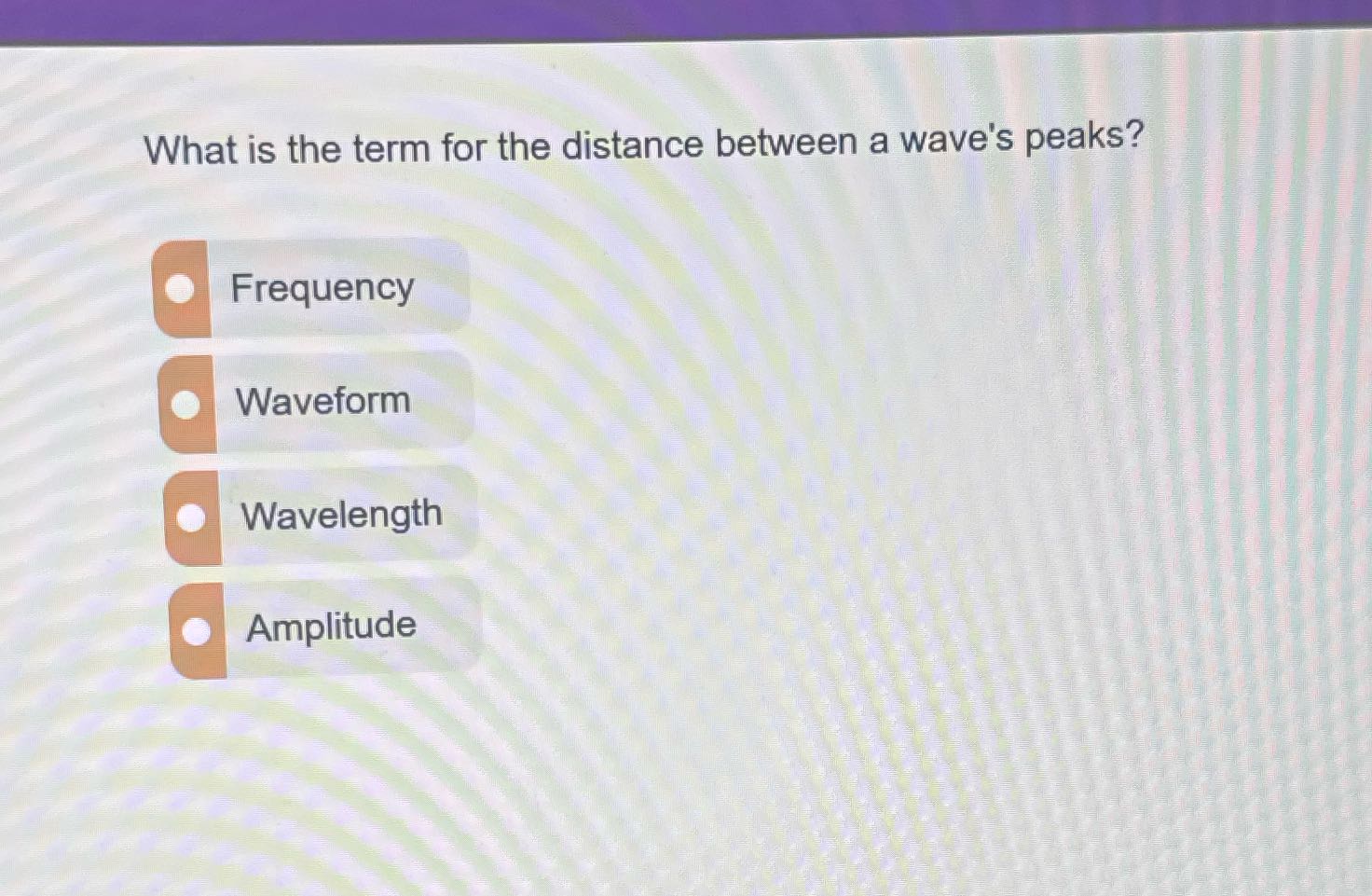 What is the term for the distance between a waves