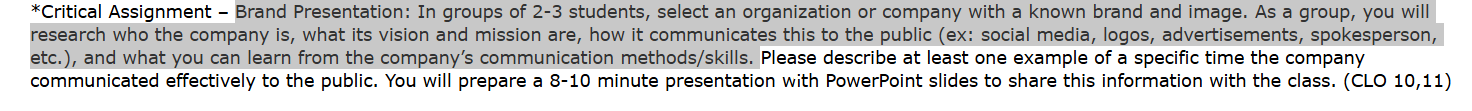 resolve *Critical Assignment - Brand