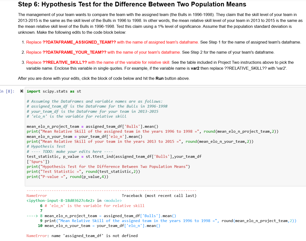 I am getting an error with this script if this is