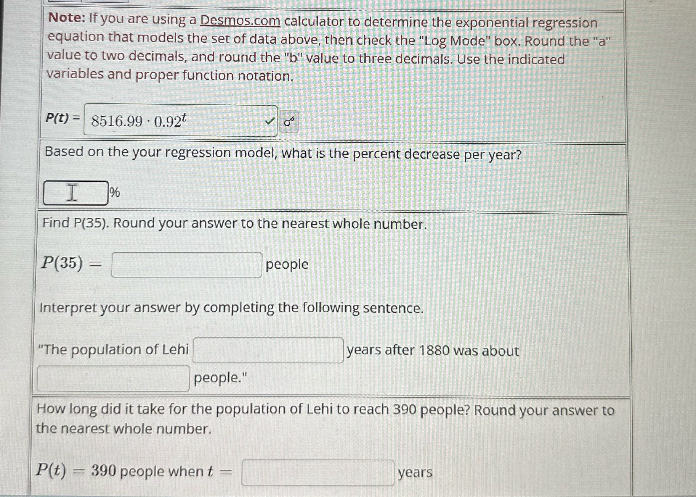 Note: If you are using a Desmos.com calculator to
