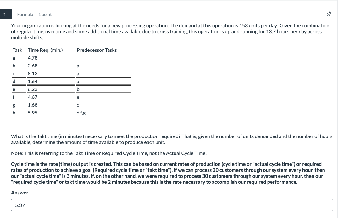 check this answer 1 Formula 1 point Your