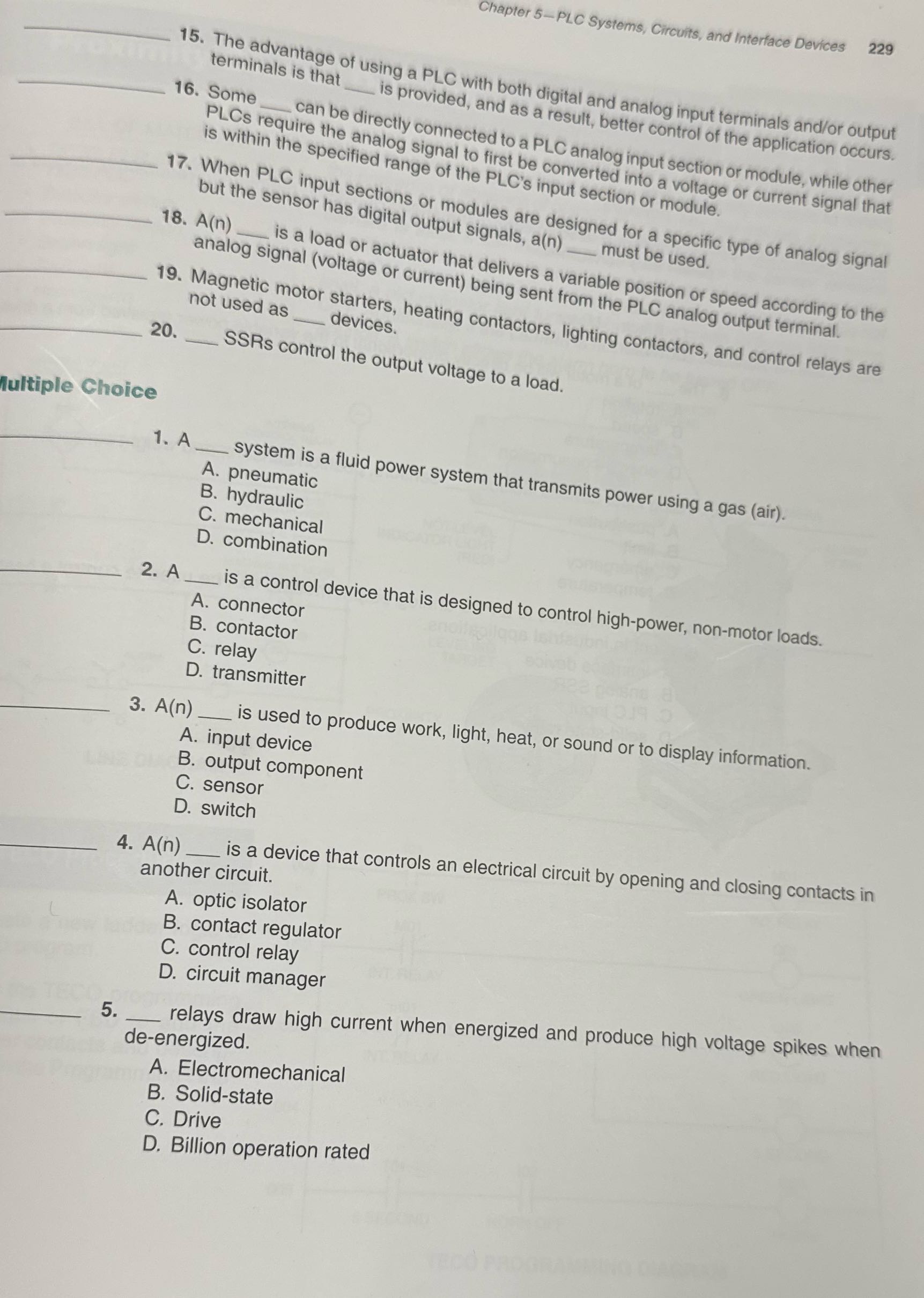 Chapter 5-PLC Systems, Circuits, and Interface